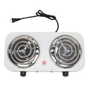 Falleo Clearance Electric Countertop Stove 2000W 2 Burner Easy Operation Overheat Protection Portable Cooking Stove US Plug 110V for Home RV